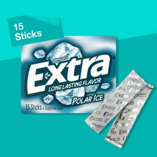 Extra Polar Ice Sugar-Free Mint Chewing Gum - 15ct image {3}