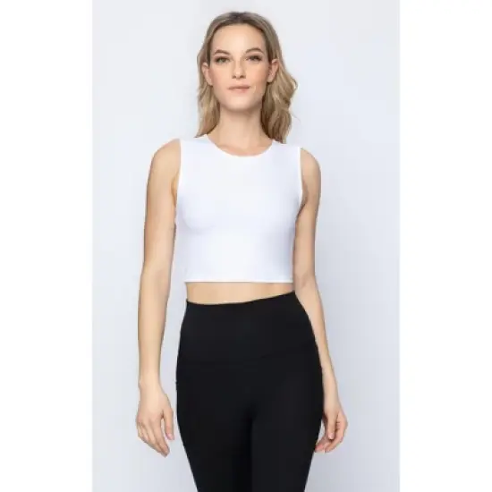 Yogalicious - Womens Fitted Cropped Tank Top 2 Pack image {14}