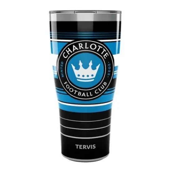 MLS Charlotte FC 30oz Hype Stripe Stainless Steel Tumbler image {3}