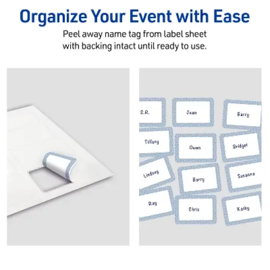 Avery Adhesive Name Tags, Polka Dots Design, 2-1/3" x 3-3/8", 80ct image {5}