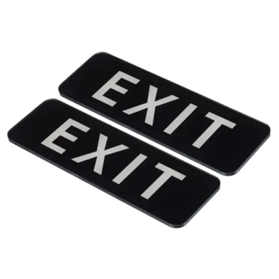 Unique Bargains Acrylic Self-Adhesive Decor Door Business Self-Adhesive Exit Sign 2 Pcs image {4}