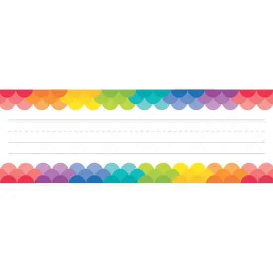 Creative Teaching Press Rainbow Scallops Name Plates, 36 Per Pack, 6 Packs image {1}