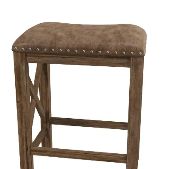 Set of 2 Willow Bend Counter Height Barstool Walnut/Brown- Hillsdale Furniture image {8}