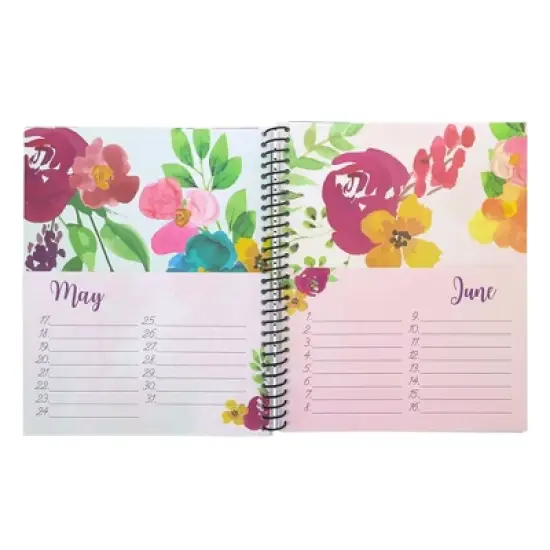 Sustainable Greetings Floral Month By Month Greeting Card Organizer 24 Pockets, Card Keeper Holder Storage for Birthdays, 8.5 x 10 In image {7}