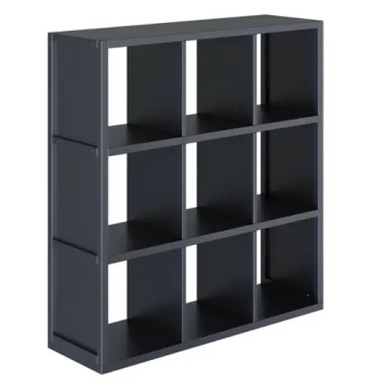 40" Timothy Shelf 3X3 Slots Black - Winsome image {4}