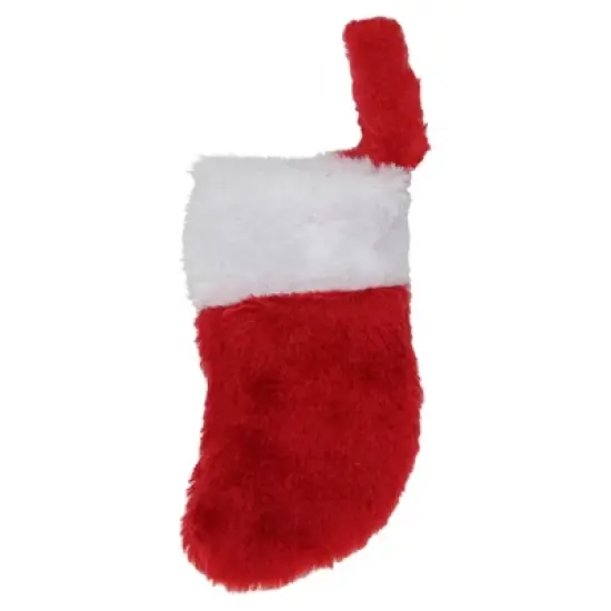 Northlight 6" Red and White Traditional Cuff Mini Christmas Stocking image {2}