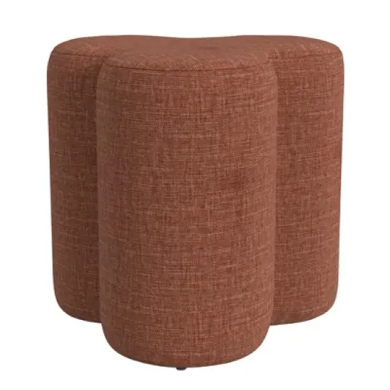 HomePop Clover Shaped Chenille Ottoman image {7}