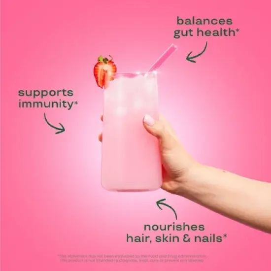 BLOOM NUTRITION Colostrum & Collagen Peptides Powder - Strawberries & Cream - 25 Servings image {2}