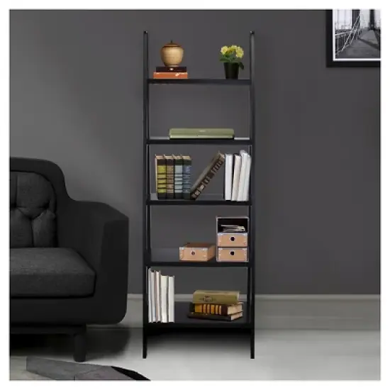 72" Shelf Ladder Bookcase - Flora Home image {4}