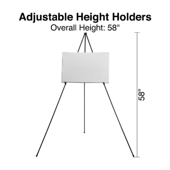 Staples Display Easel 63" Black Metal (28218US/50446US) 1682490 image {3}
