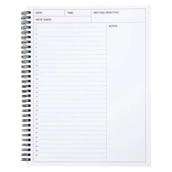Juvale 2 Pack Meeting Notebooks for Work, Spiral-Bound Daily Planner for Project Management, Office, 160 Pages, 8.5 x 11 In image {6}