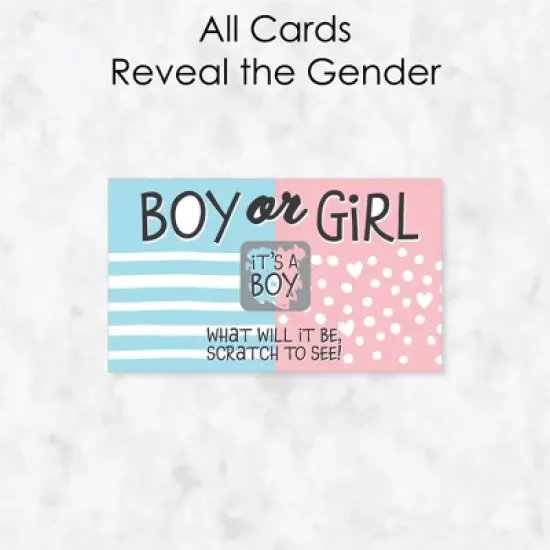 Big Dot of Happiness Boy Baby Gender Reveal - Team Boy or Girl Party Game Scratch Off Cards - Baby Shower Game - 22 Count image {2}