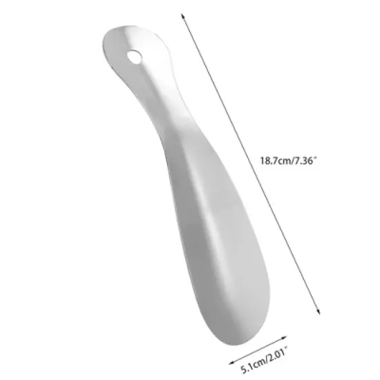 Unique Bargains Straight Shoe Horn 7.36"x2.01" Silver Tone 1 Pc image {3}