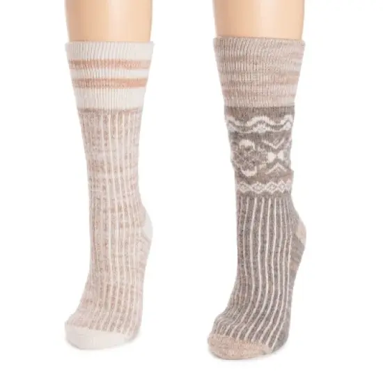 MUK LUKS Women's 2 Pair Pack Wool Lodge Socks image {4}