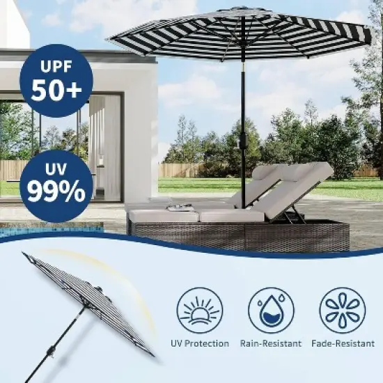 GustoWave Outdoor 9 Ft Patio Umbrella for Pool, Deck, Yard image {2}