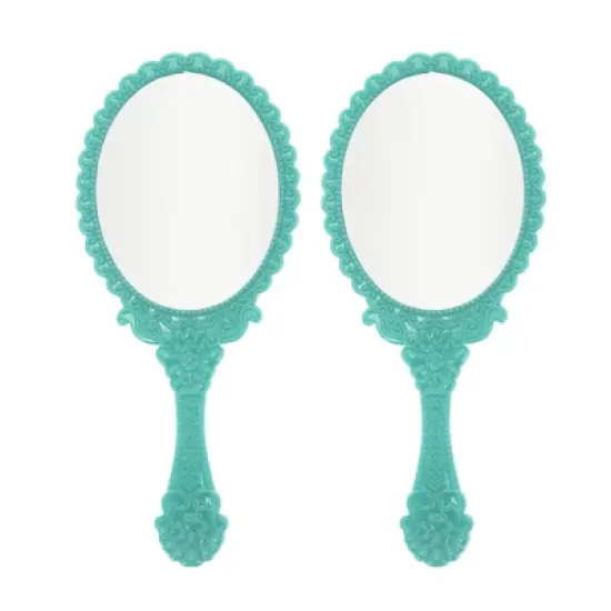 Unique Bargains Delicate Handheld Mirror 2 Pcs image {7}
