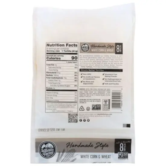 La Tortilla Factory 10 count Street Taco Tortillas - Case of 12/9.17 oz image {2}