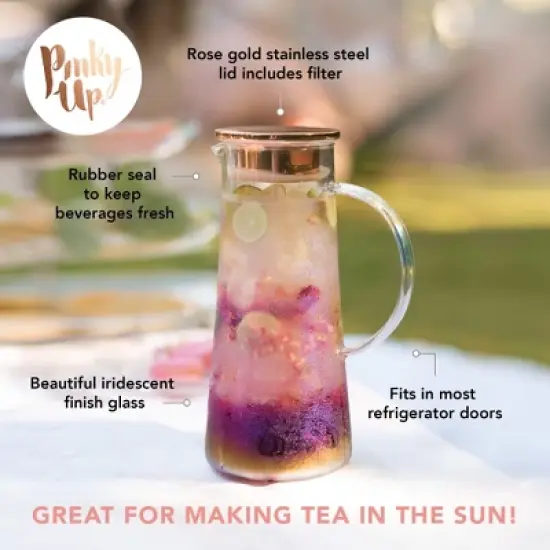 Pinky Up Charlie Glass Iced Tea Carafe image {1}