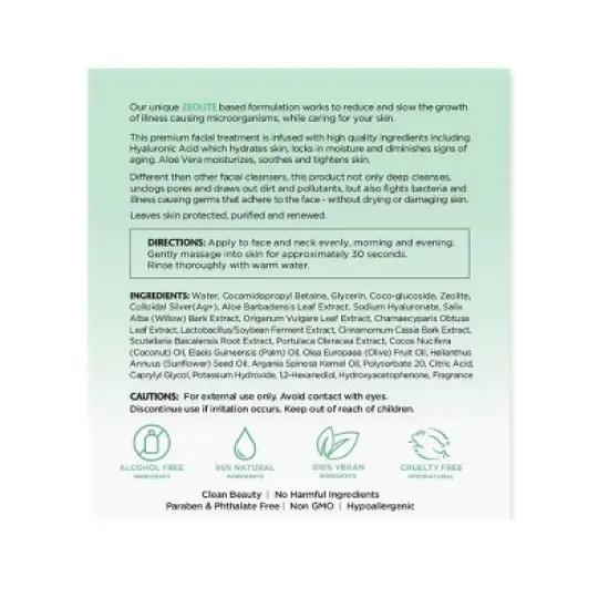 Fortify+ Natural Germ Fighting Skincare Purifying and Renewing Facial Cleanser - Unscented - 5.07 fl oz image {4}