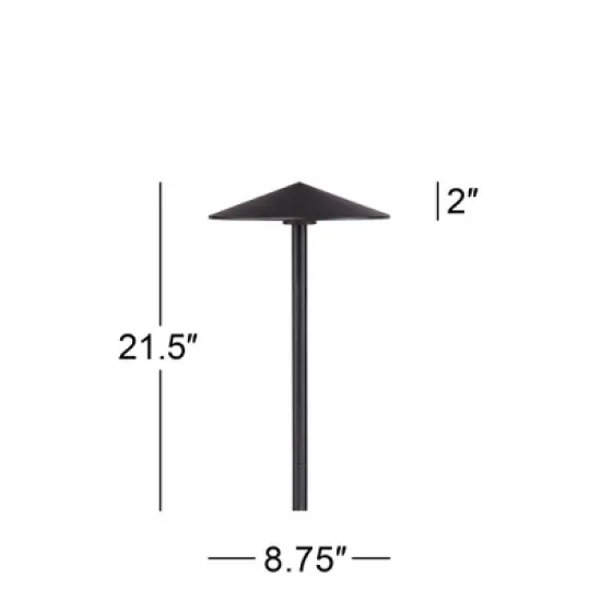 John Timberland Chesapeake 21 1/2"H Black LED Landscape Path Lights Set of 2 image {4}