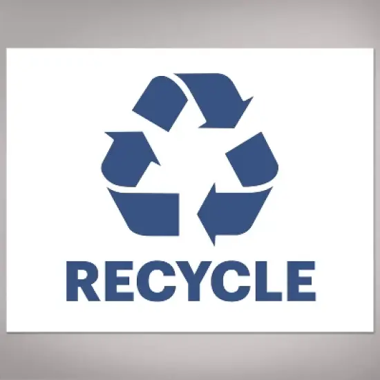 Avery Recycle Stickers, Blue Recycle Signs for Bins, Containers, Trash Cans and Walls, Waterproof, UV Resistant, Preprinted, 8-1/2" x 11", 2 Total image {6}