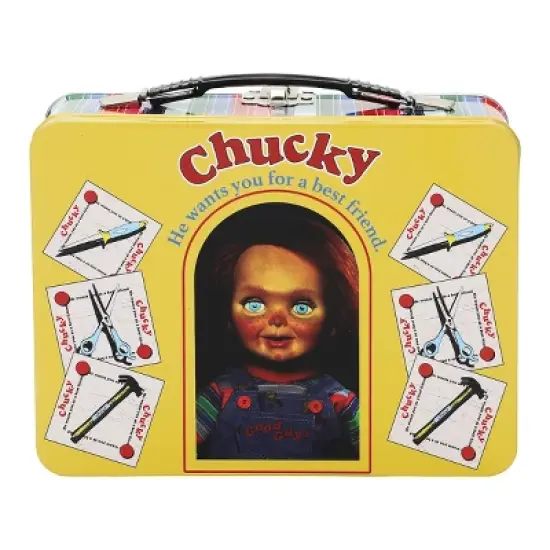 Chucky Doll Box Yellow Tin Tote image {3}