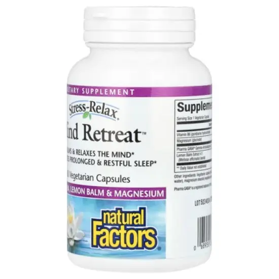 Natural Factors Stress-Relax, Mind Retreat, 60 Vegetarian Capsules image {3}