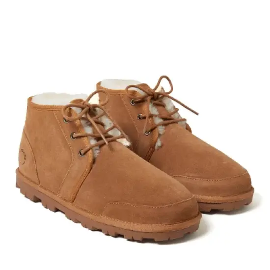 Dearfoams Men's Shepparton Lace Up Shearling Bootie image {2}