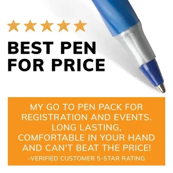 BIC Xtra Comfort Ballpoint Pens, 1.2mm, 26ct - Multicolor Ink: Rubber Grip, Art & Stationery, Office Supplies image {6}