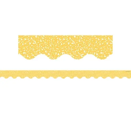 Teacher Created Resources&reg; Composition Yellow Scalloped Border Trim, 35 Feet Per Pack, 6 Packs image {1}