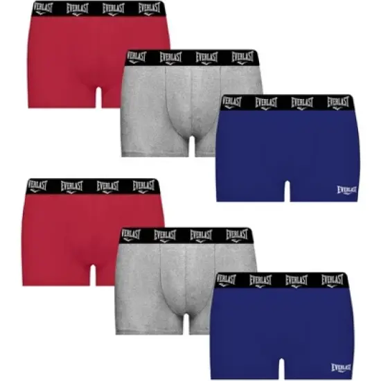 Everlast Value Pack 6pcs Mens Cotton Boxer Briefs Breathable Tagless Stretch Underwear For Men image {7}