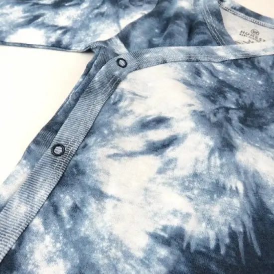 Honest Baby Boys' 3pk Long Sleeve Side Snap Bodysuit - Blue image {2}