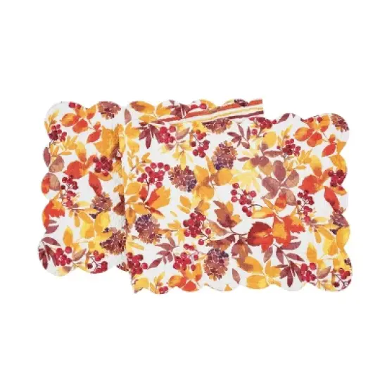 C&F Home Cordelia Watercolor Falling Leaves Quilted 100% Cotton Table Runner 14" x 51" image {7}