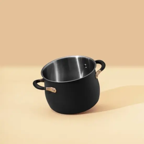 Meyer Accent Series 5qt Stainless Steel Induction Stockpot Matte Black image {4}