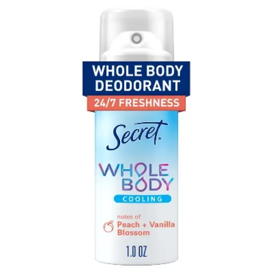 Secret Whole Body Aluminum Free Deodorant Spray - Trial Size - Peach & Vanilla - 1oz image {12}