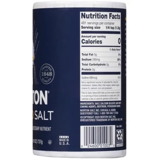 Morton Iodized Salt - 26oz image {4}