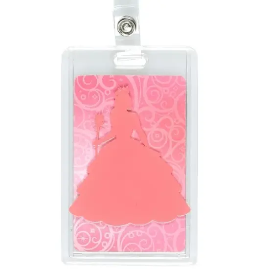 Wicked Retractable Reel Lanyard Glinda The Good Witch ID Badge Holder Keychain Pink image {1}