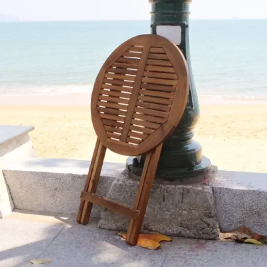 3pc Wood Patio Bistro Set - Brown - Merry Products image {4}