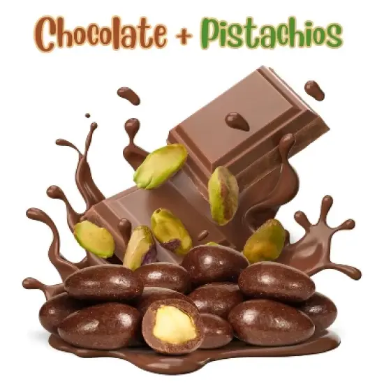 Milk Chocolate Covered Pistachios by It's Delish, 48 OZ Jumbo Container image {1}