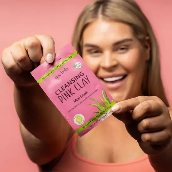 Que Bella Cleansing Pink Clay Mud Mask - 0.5oz image {3}