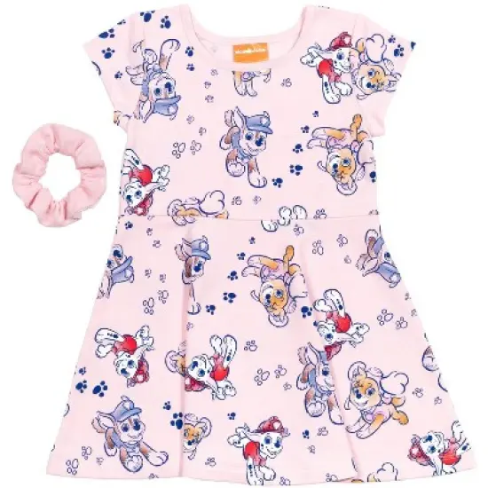 PAW Patrol Skye Chase Marshall Girls French Terry Skater Dress and Scrunchie Toddler image {10}