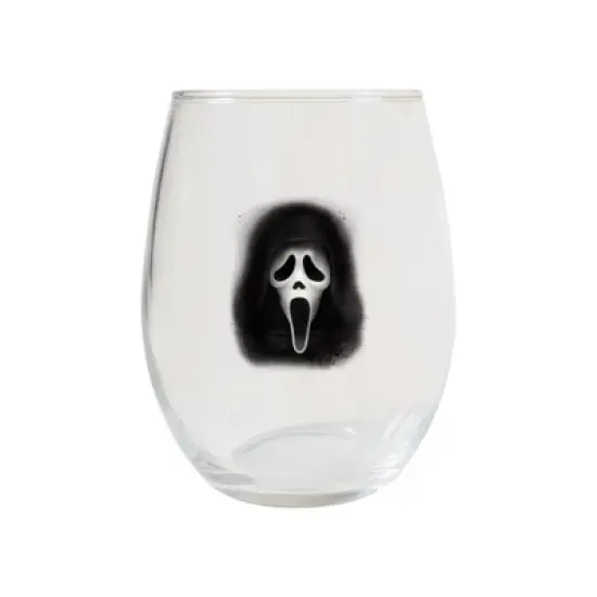 Fun World Scream Ghost Face Glass Wine Tumbler Set of 4 image {2}