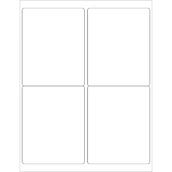 Box Partners Laser Labels Rectangle 4" x 5" White 400/Case LL129 image {1}