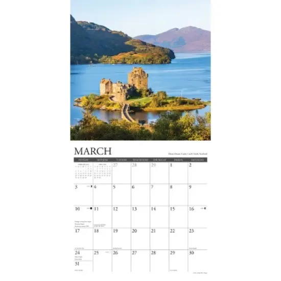 Willow Creek Press 2024 Wall Calendar 12"x12" Castles image {2}