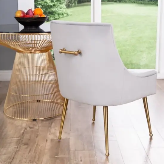 Beverly Velvet Dining Chair Gray - Abbyson Living image {2}