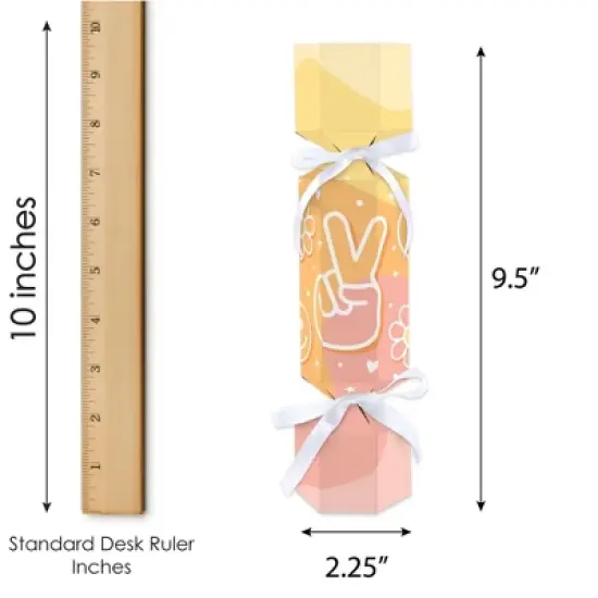 Big Dot of Happiness Stay Groovy - No Snap Boho Hippie Party Table Favors - DIY Cracker Boxes - Set of 12 image {6}