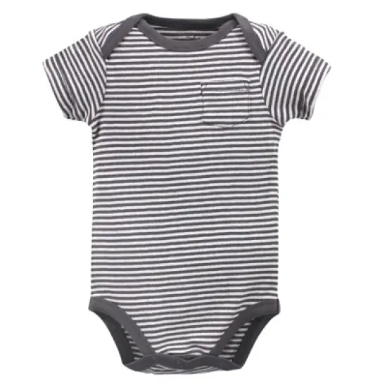 Touched by Nature Baby Boy Organic Cotton Bodysuits 5pk, Fox image {1}