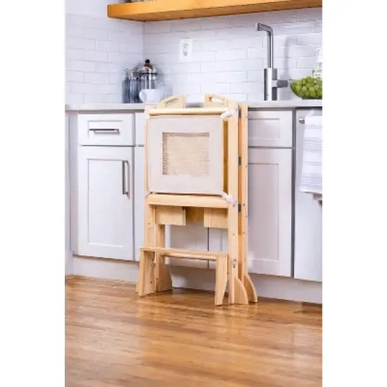 Avenlur Plum 3-in-1 Foldable Kitchen Tower, Step Stool & Chalkboard for Kids image {6}