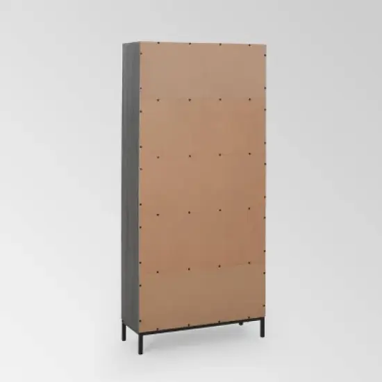 67.25" Gallatin Contemporary Cube Unit Bookcase Dark Gray - Christopher Knight Home image {4}