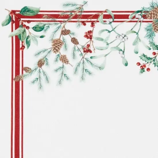 Elrene Winter Holiday Berry Tablecloth - Elrene Home Fashions image {2}